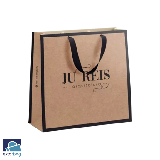 Sacolas de papel com cordão reforçado